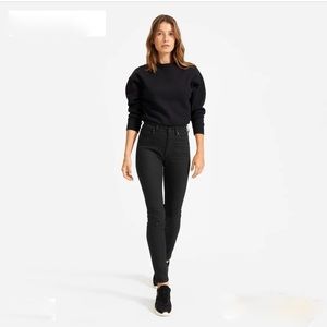 Everlane High-Rise Skinny Jeans in black